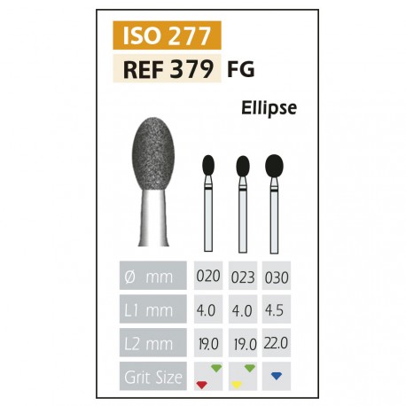 BROCAS DE DIAMANTE FG ISO 379-314-534-023 VERDE X5PCS.