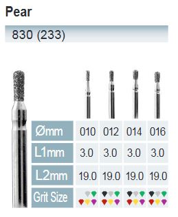 [830-012 M] DIAMANTBOHRER FG ISO 830-314-524-012 BLAU/TRANSP. X5UDS.