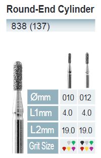 [838-012 SC] FRESAS DIAMANTE FG ISO 838-314-544-012 NEGRO X5UDS