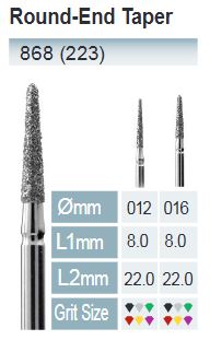[868-012 M] FRESAS DIAMANTE FG ISO868-314-524-012 AZUL/TRAN X5