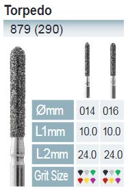 [879-016 M] FRESAS DIAMANTE FG ISO879-314-524-016 AZUL/TRAN X5
