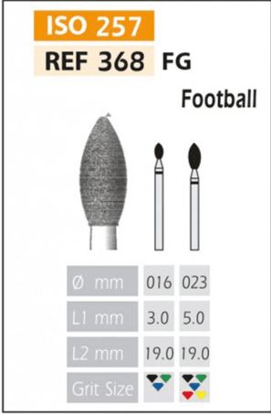 [368-023 M] BROCAS DE DIAMANTE FG ISO 368-314-524-023 AZUL/TRANSP. X5UDS.