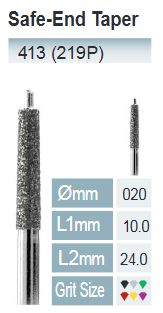 [413-020 M] BROCAS DE DIAMANTE FG ISO413-314-524-020 AZUL/TRANSP. X5UDS.