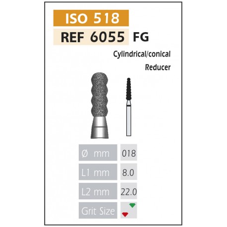 [655-018 F] FRESE DIAMANTATE FG ISO 655-314-514-018 ROSSO X5PZ.