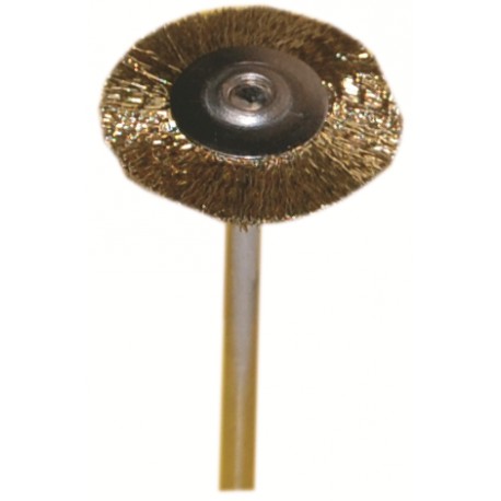 [4008] GEFLECHTE MESSINGDRAHTBÜRSTE 22MM. X12 STÜCK.