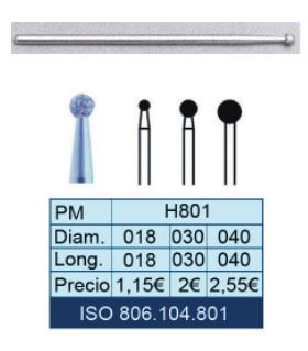 [801-030-030] FRAISES EN DIAMANT HP ISO 806.104.001.801.030 X5UD