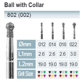 [802-014 M] FRESE DIAMANTATE FG ISO 802-314-524-014 BLU X5PZ.