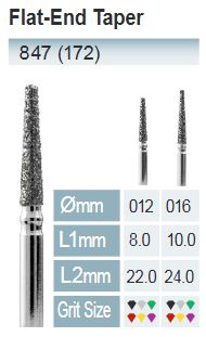 [847-016 SC] FRESAS DIAMANTE FG ISO 847-314-544-016 NEGRO X5UDS
