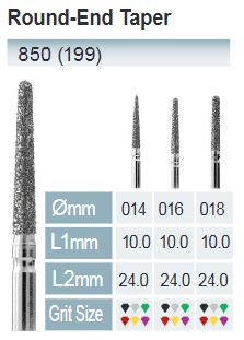 [850-014 SC] FRESAS DIAMANTE FG ISO 850-314-544-014 NEGRO X5UDS