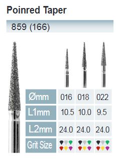 [859-016 M] FRESAS DIAMANTE FG ISO 859-314-524-016 AZUL X5UDS