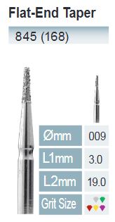 [845-009 M] FRESAS DIAMANTE FG ISO 845-314-524-009 AZUL X5UDS