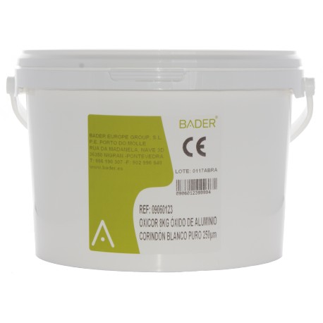 [09060123] OXICOR 250µm 8KG ALUMINIUMOXID/WEISSER KORUND