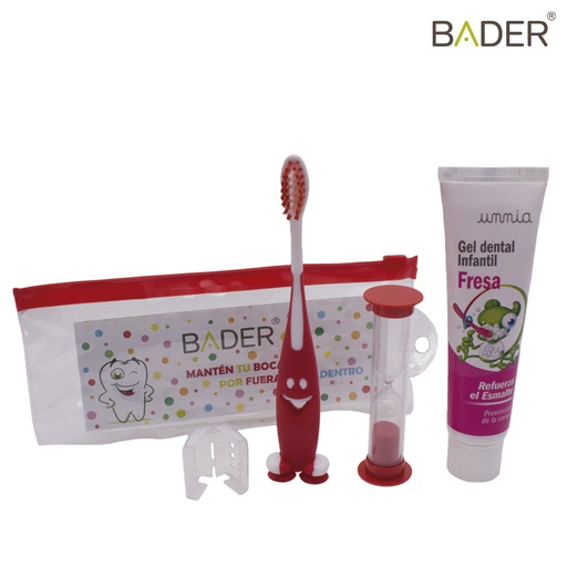 [0905055] ESTUCHE DE CEPILLO DENTAL INFANTIL CON RELOJ DE ARENA Y PASTA X12UDS